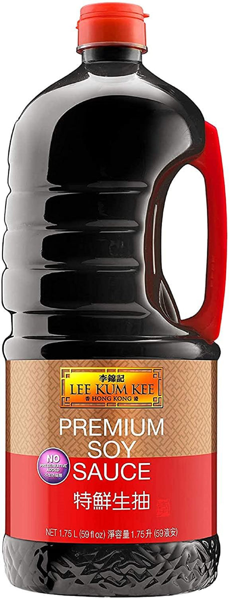 Lee Kum Kee PREMIUM SOY SAUCE FAMILY PACK 59 fl oz each Bottle (2 PACK) - Mighty Depot