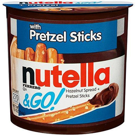 Nutella Ferrero + Pretzel Sticks To Go Snacks Lot of 2 packs - Mighty Depot