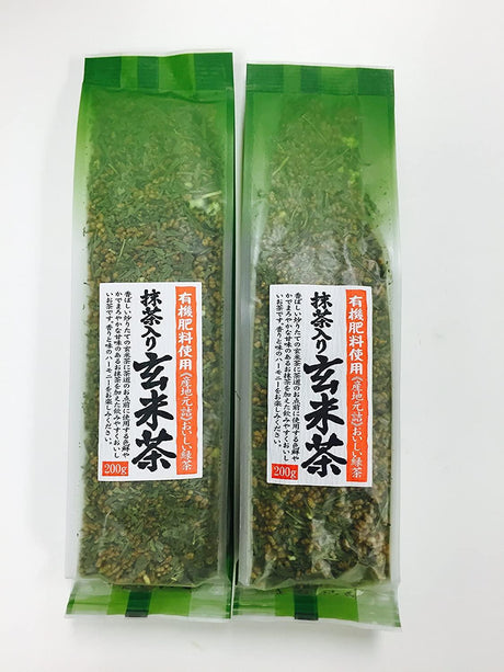 Organic Japanese Green Tea with Roasted Brown Rice - Genmaicha 7.05 Oz x 2 Packs - Mighty Depot