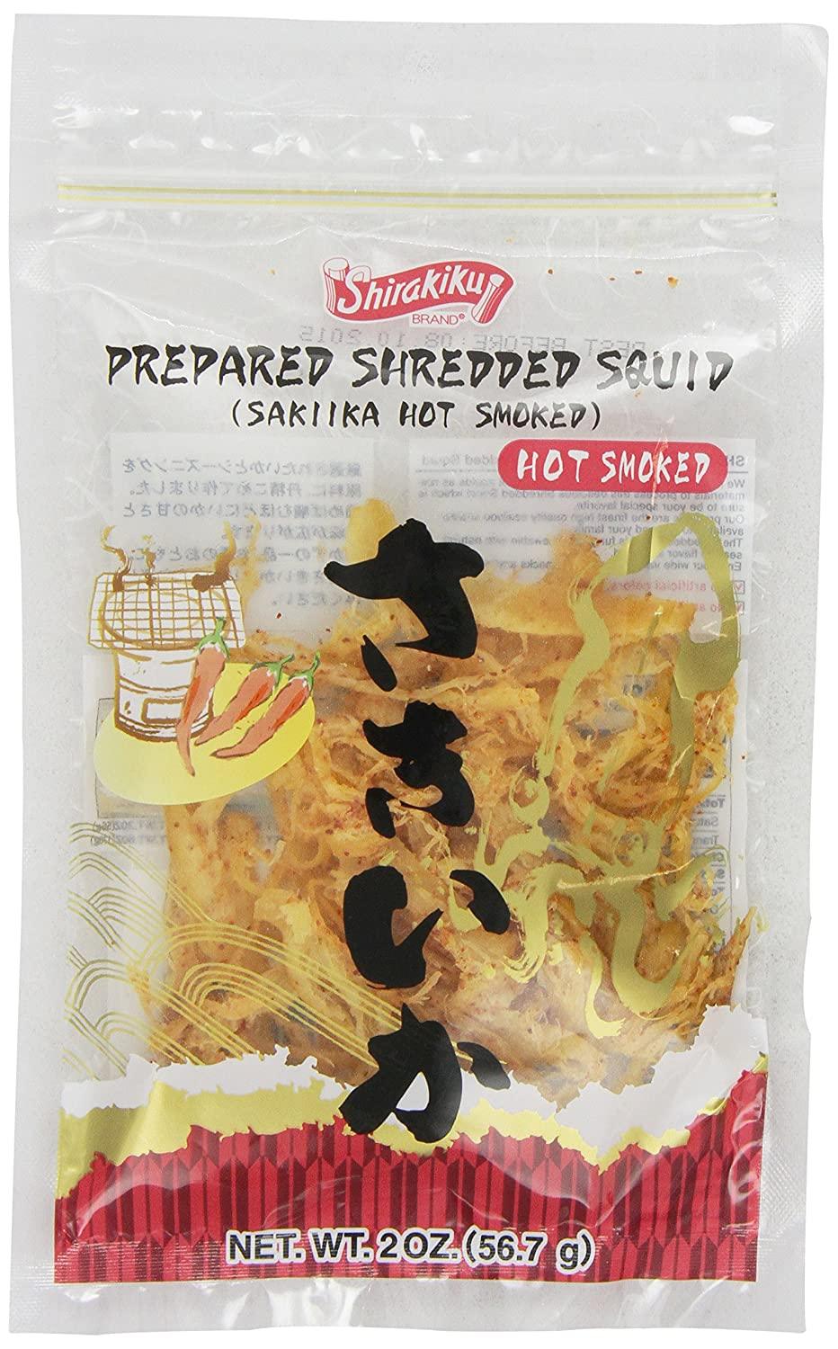 Shirakiku Dried Squid Sakiika Smoked, Hot, 2 Ounce